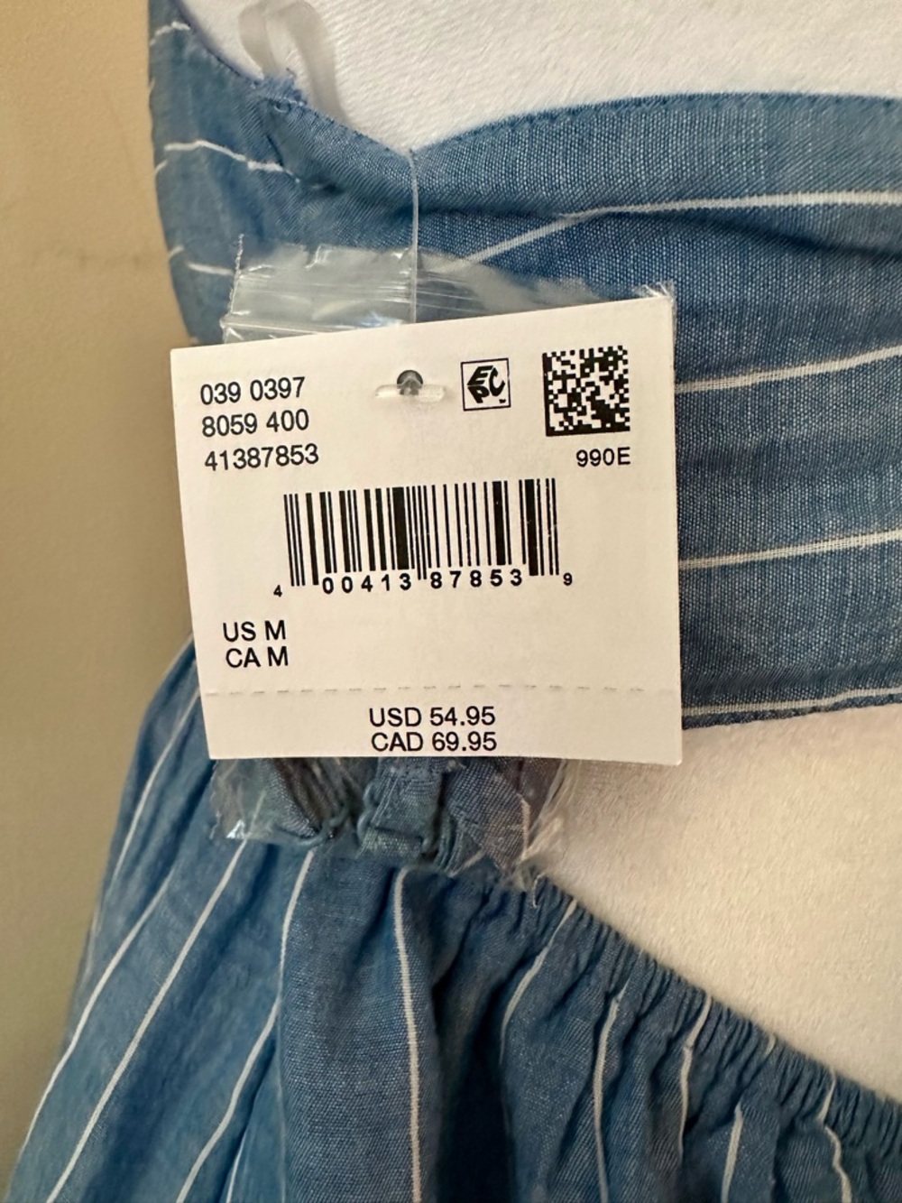 NWT American Eagle Blue Stripe Romper - Picture 3 of 5